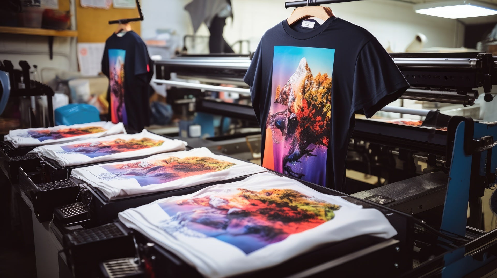 Creative entrepreneur using TNTprinthouse Print on Demand service to create custom t-shirts, emphasizing quality control and low risk business model for online businesses.