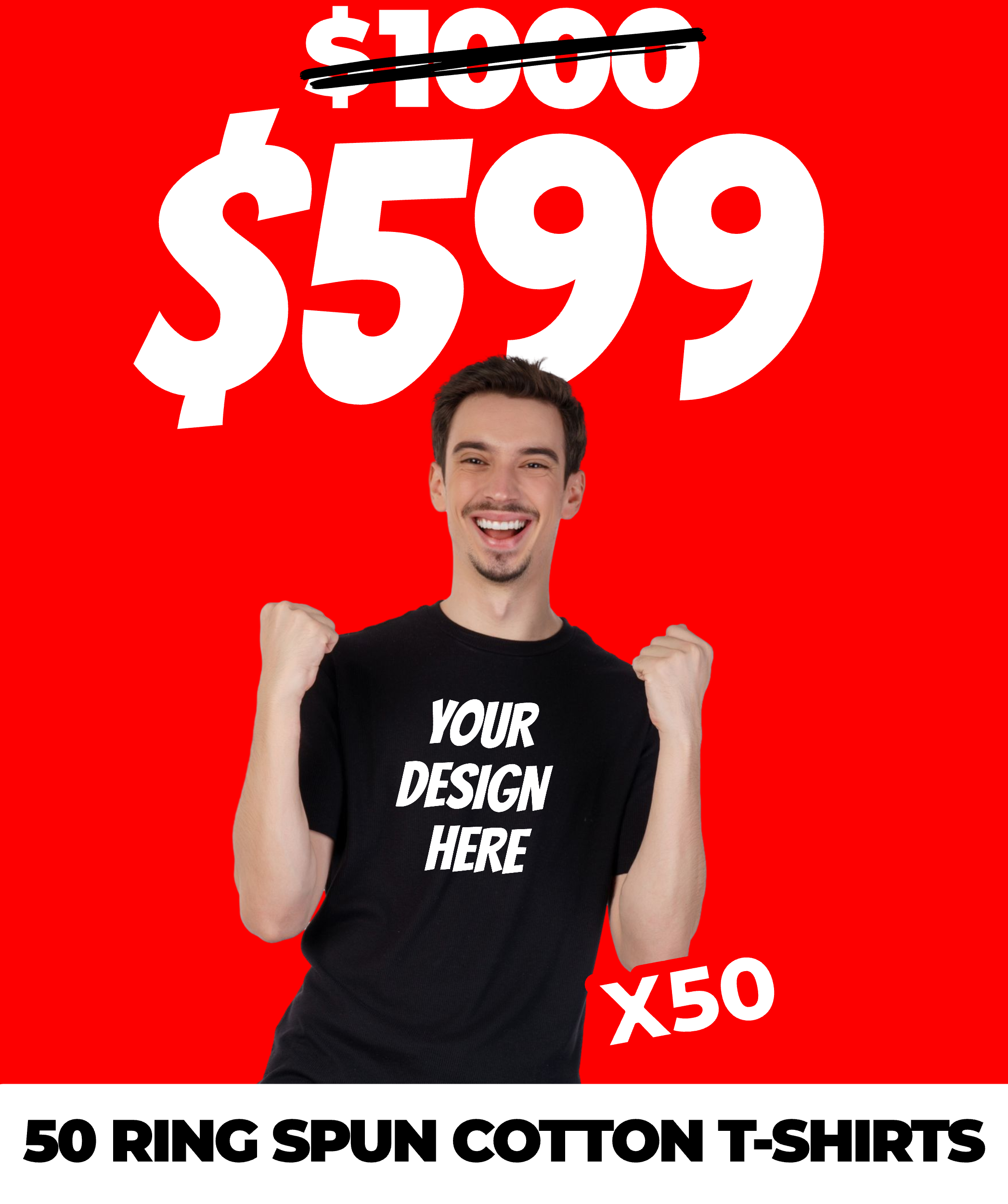 50 Custom Shirts - Savings Bundle